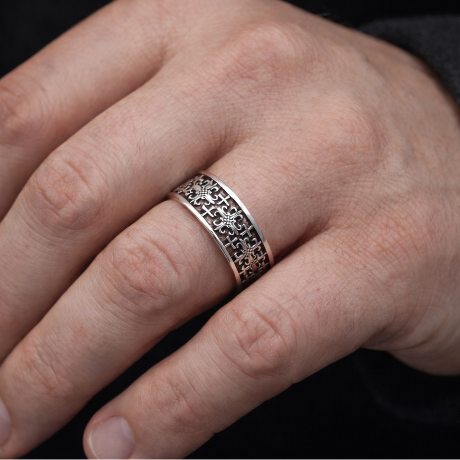 Anillo de Plata 925 - Acabado Martillado Artesanal