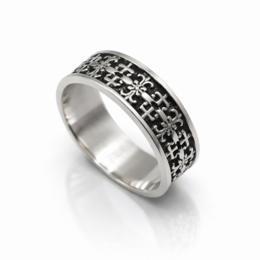 Anillo de Plata 925 - Acabado Martillado Artesanal