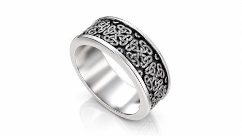 Celtic Trinity Knot Band Ring – Sterling Silver