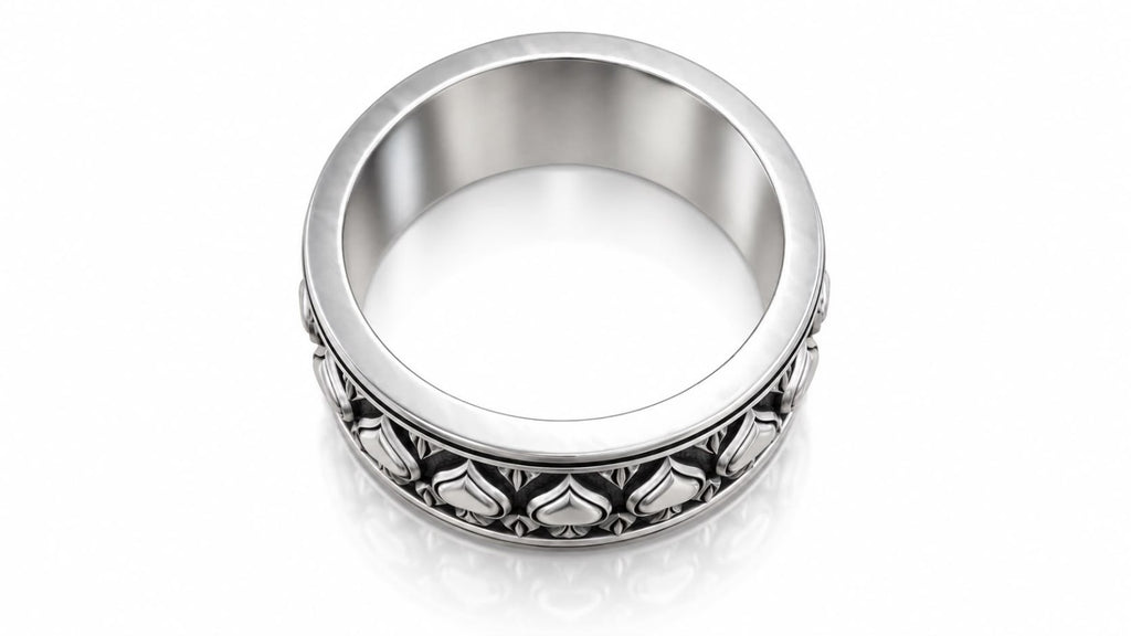 Ace of Spades Band Ring – Sterling Silver