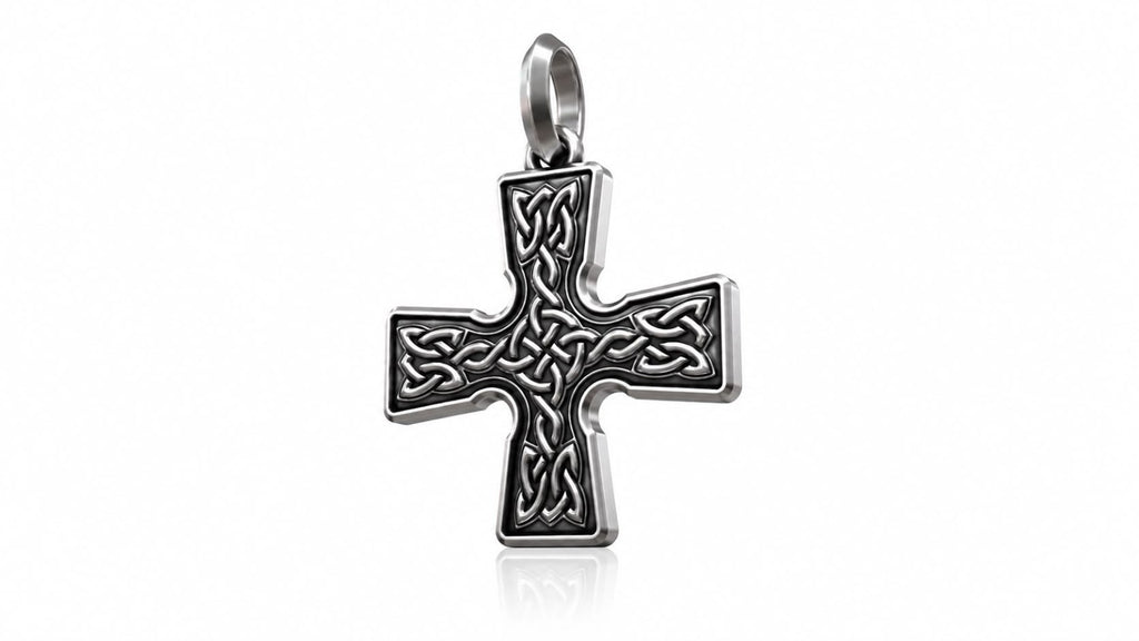 Celtic Knot Cross Pendant – Sterling Silver