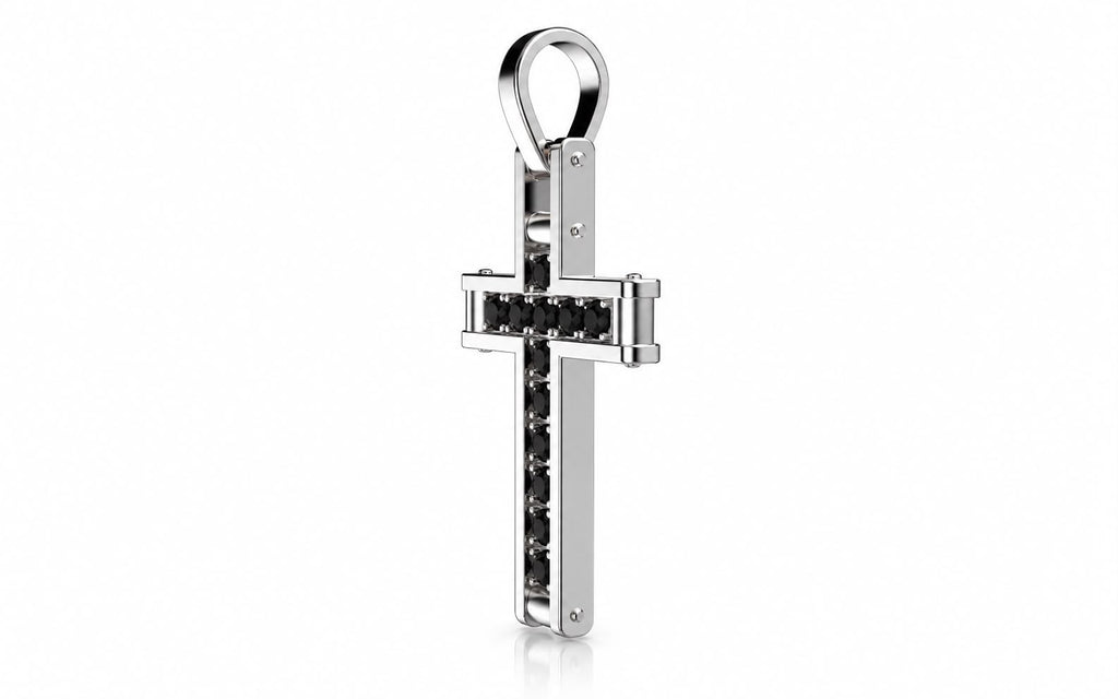 Zirconia Cross Pendant – Sterling Silver