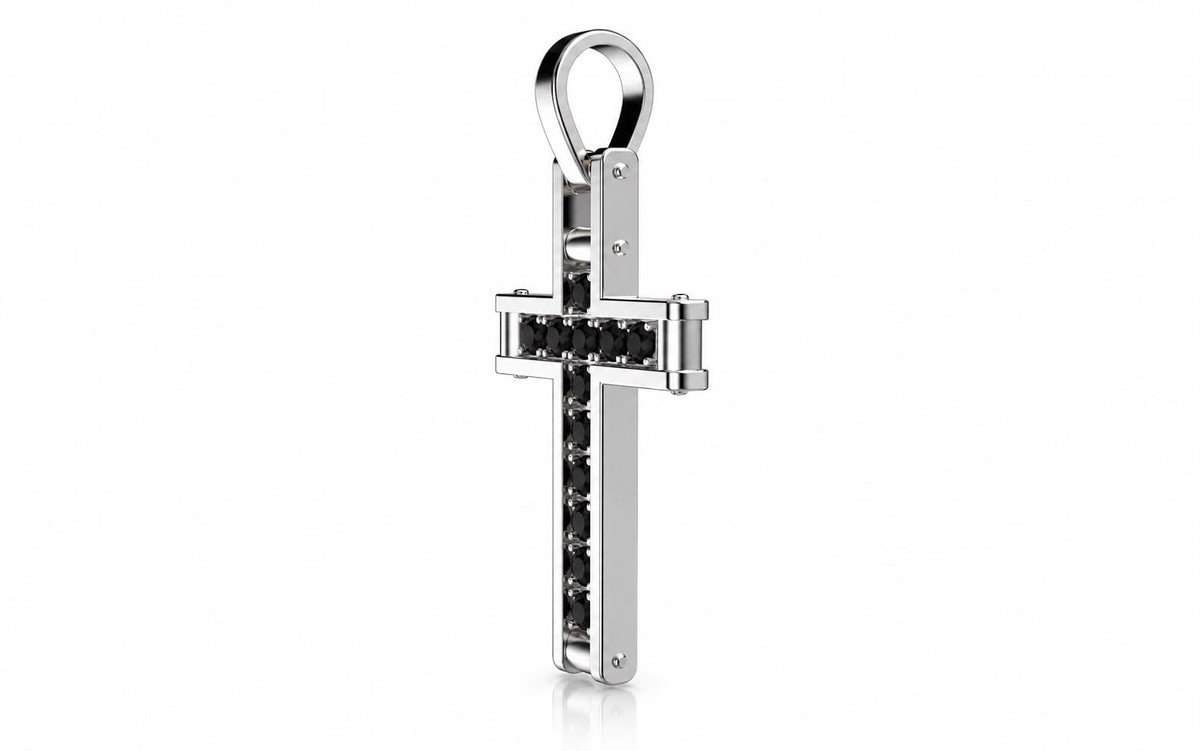 Zirconia Cross Pendant – Sterling Silver