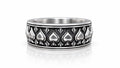 Ace of Spades Band Ring – Sterling Silver