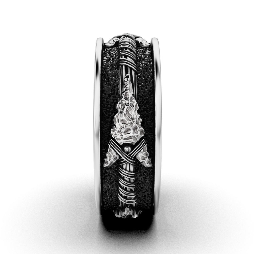 Norse Arrow Ring – Sterling Silver