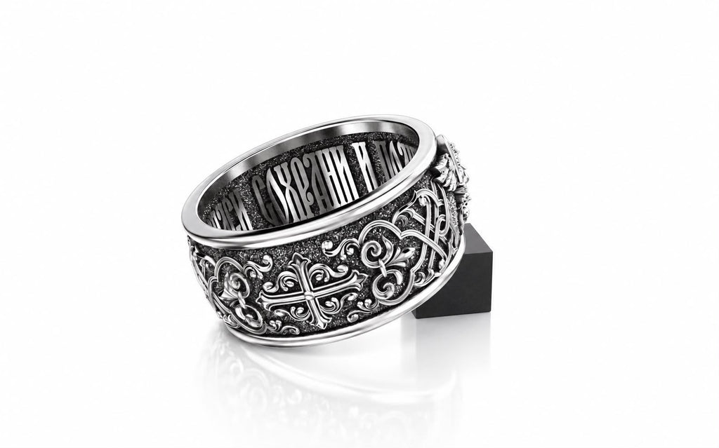 Orthodox Guardian Angel Signet Ring – Sterling Silver