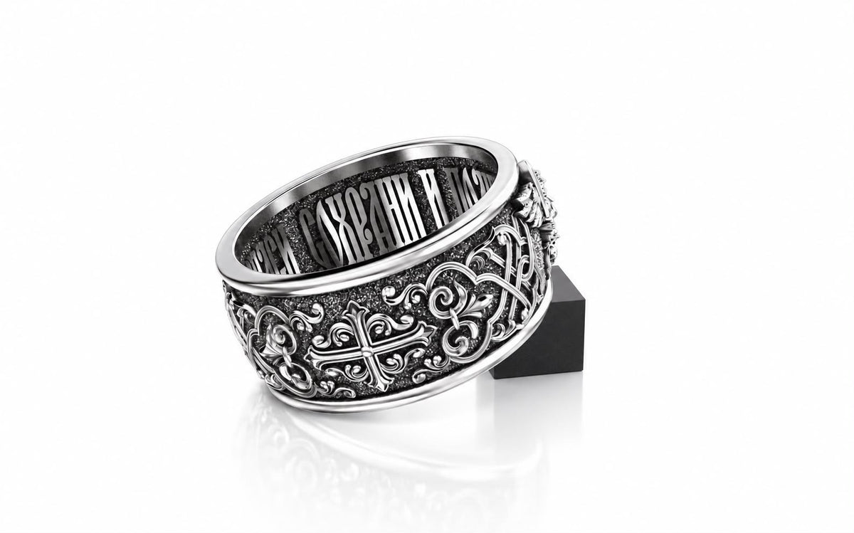 Orthodox Guardian Angel Signet Ring – Sterling Silver