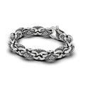 Wing Feather Chain Link Bracelet – Sterling Silver