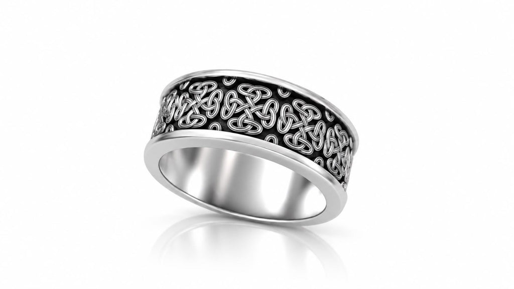 Celtic Trinity Knot Band Ring – Sterling Silver