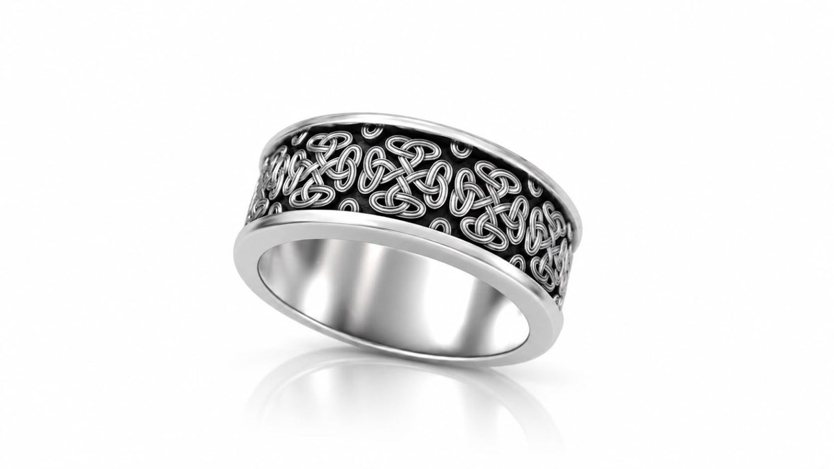 Celtic Trinity Knot Band Ring – Sterling Silver