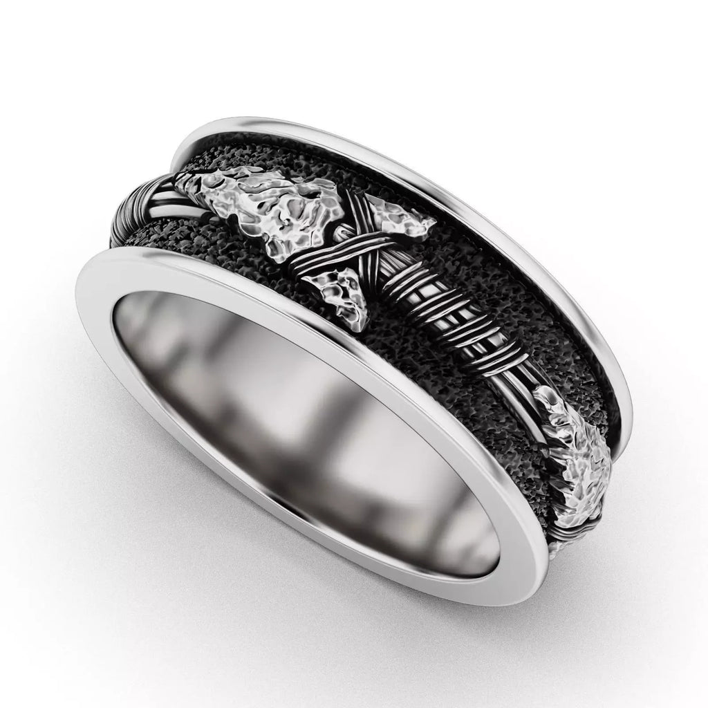 Norse Arrow Ring – Sterling Silver