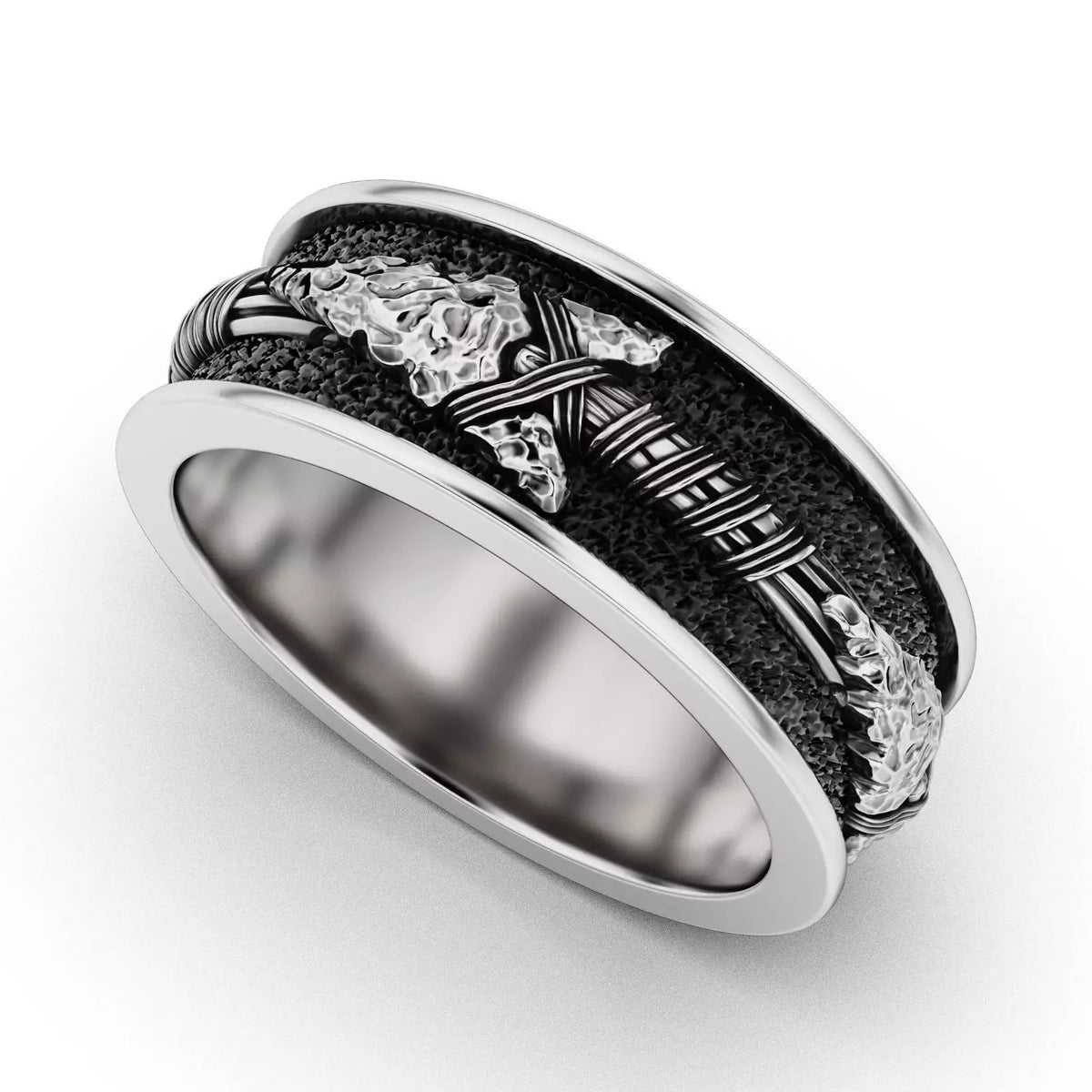 Norse Arrow Ring – Sterling Silver