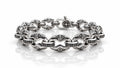 Gothic Cross Link Chain Bracelet – Sterling Silver
