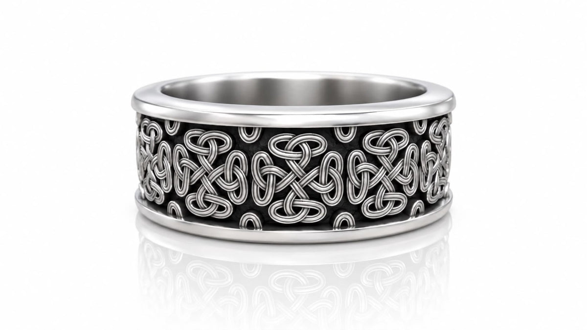 Celtic Trinity Knot Band Ring – Sterling Silver