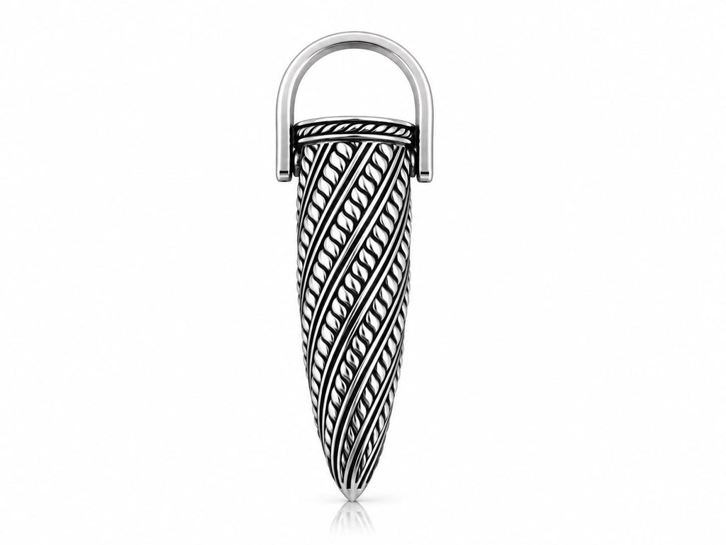 Twisted Rope Full Finger Armor Ring – Sterling Silver