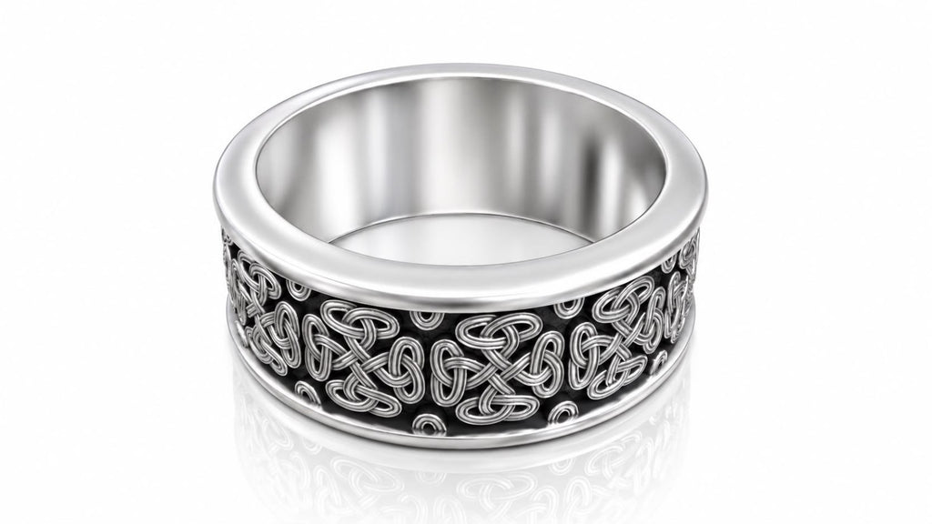 Celtic Trinity Knot Band Ring – Sterling Silver