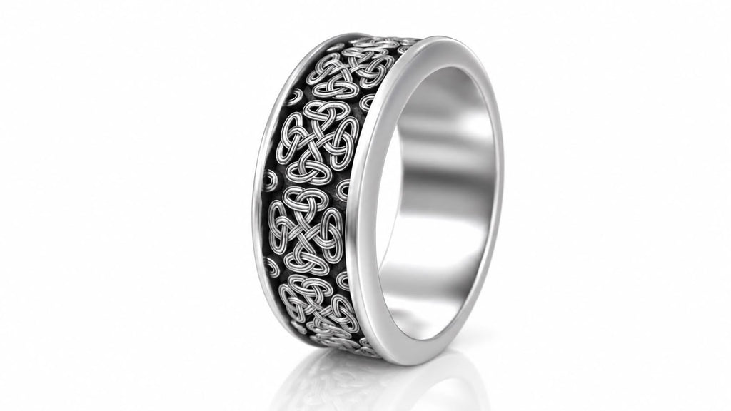 Celtic Trinity Knot Band Ring – Sterling Silver
