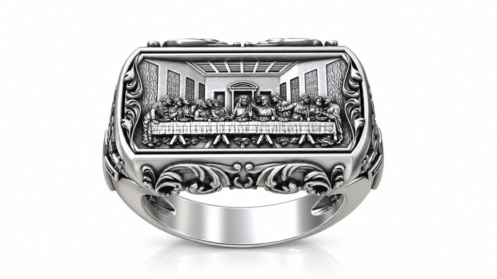 Last Supper Signet Ring – Sterling Silver