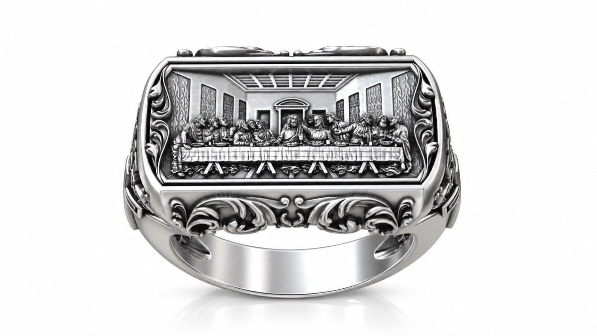 Last Supper Signet Ring – Sterling Silver