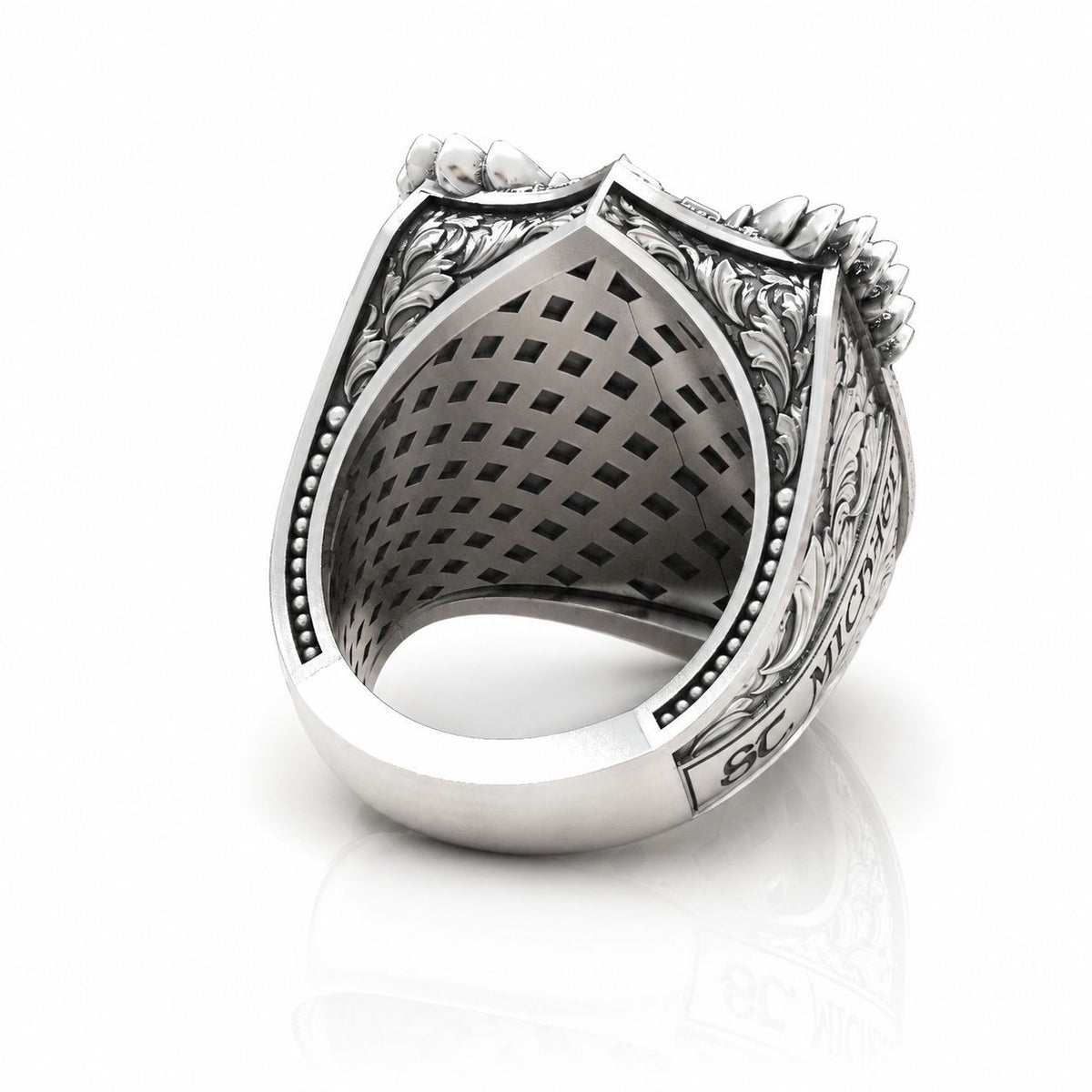 Saint Michael Shield Ring – Sterling Silver