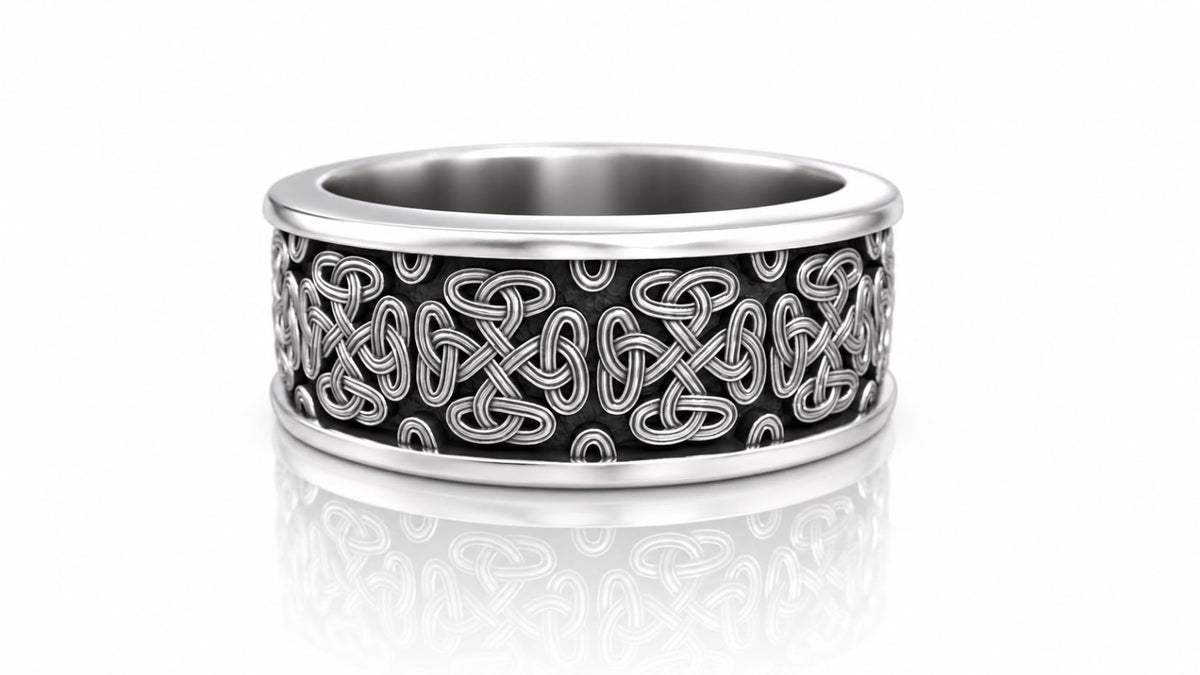 Celtic Trinity Knot Band Ring – Sterling Silver