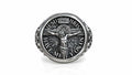Crucifix & Saint Benedict Signet Ring – Sterling Silver