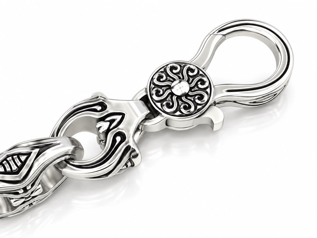 Sun Swirl Mariner Link Bracelet – Sterling Silver