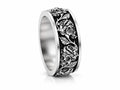 Skulls & Roses Vine Band Ring – Sterling Silver