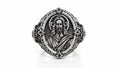 Christ Oval Baroque Signet Ring – Sterling Silver