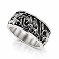 Ocean Wave Band Ring – Sterling Silver