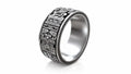 Aztec Warrior Eternity Band Ring – Sterling Silver