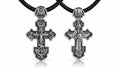 Orthodox Guardian Angel Cross Pendant – Sterling Silver