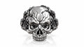 Skull & Roses Gothic Ring – Sterling Silver