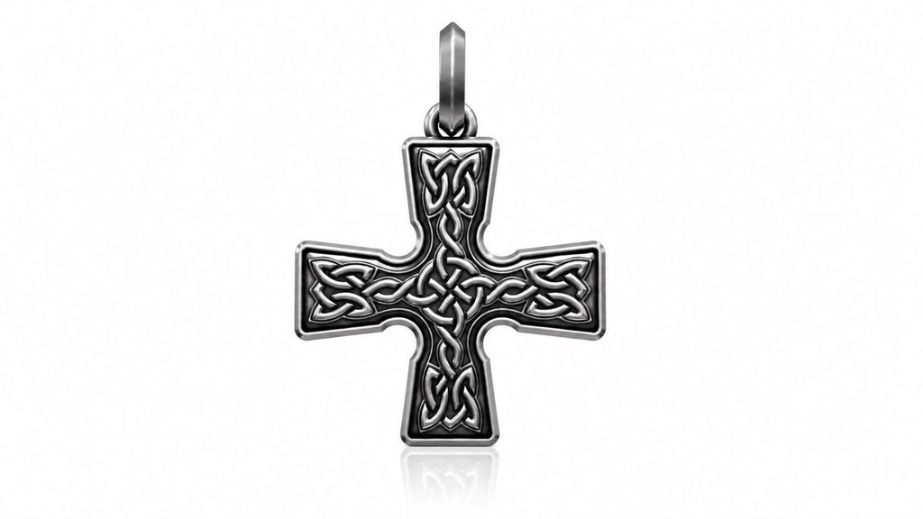 Celtic Knot Cross Pendant – Sterling Silver