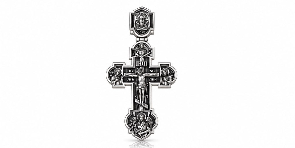 Save and Protect Orthodox Cross Pendant – Sterling Silver