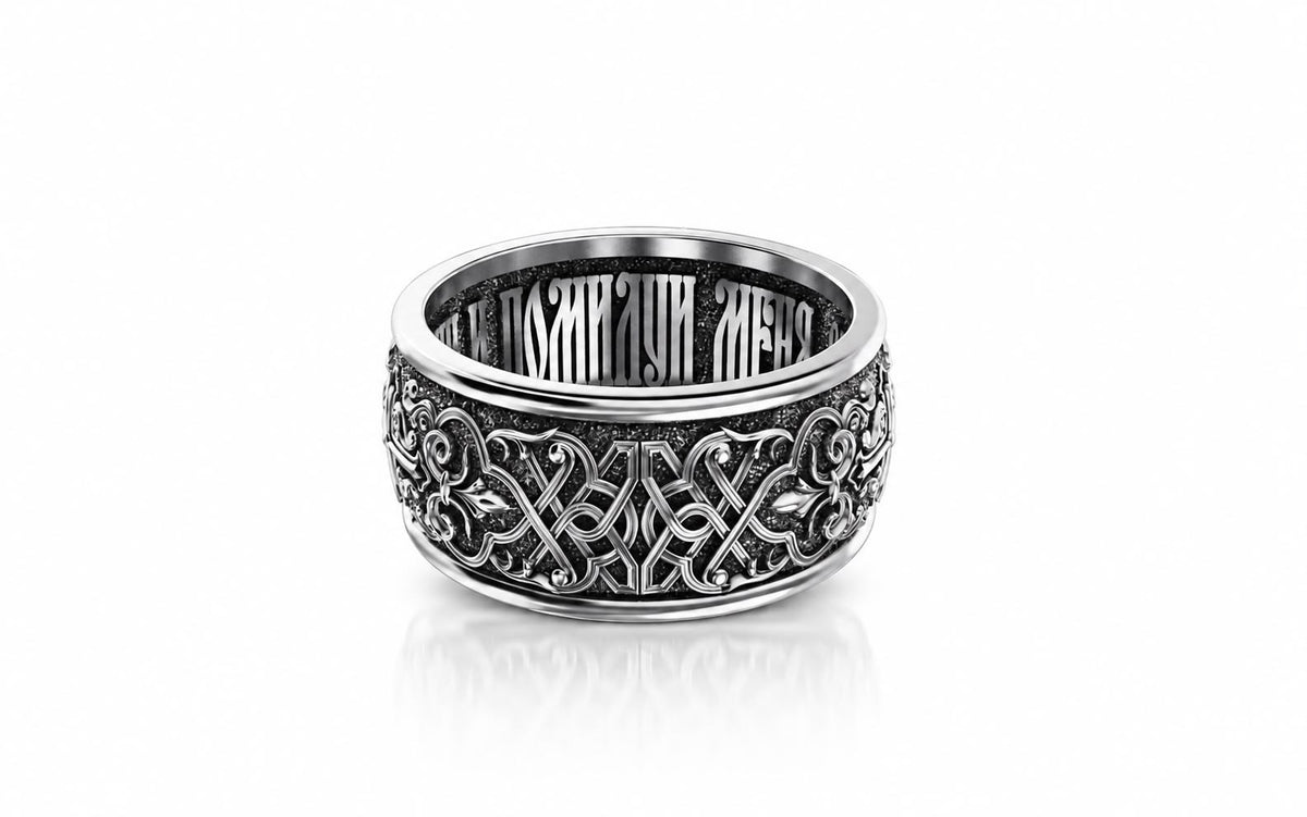 Orthodox Guardian Angel Signet Ring – Sterling Silver