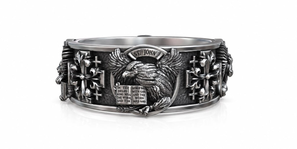 Four Evangelists Signet Ring – Sterling Silver
