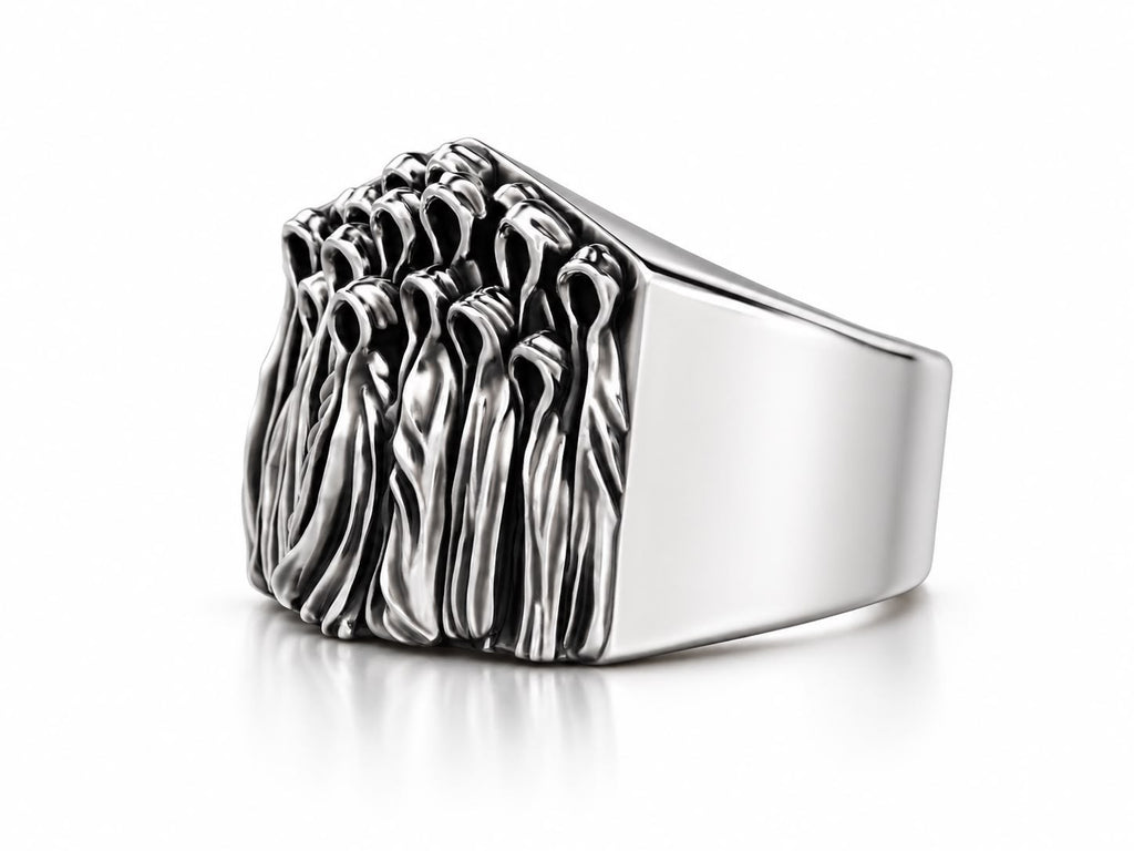 Hooded Phantoms Reaper Signet Ring – Sterling Silver