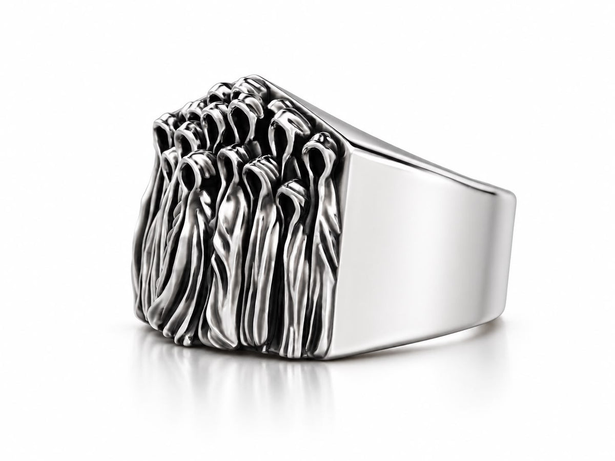 Hooded Phantoms Reaper Signet Ring – Sterling Silver