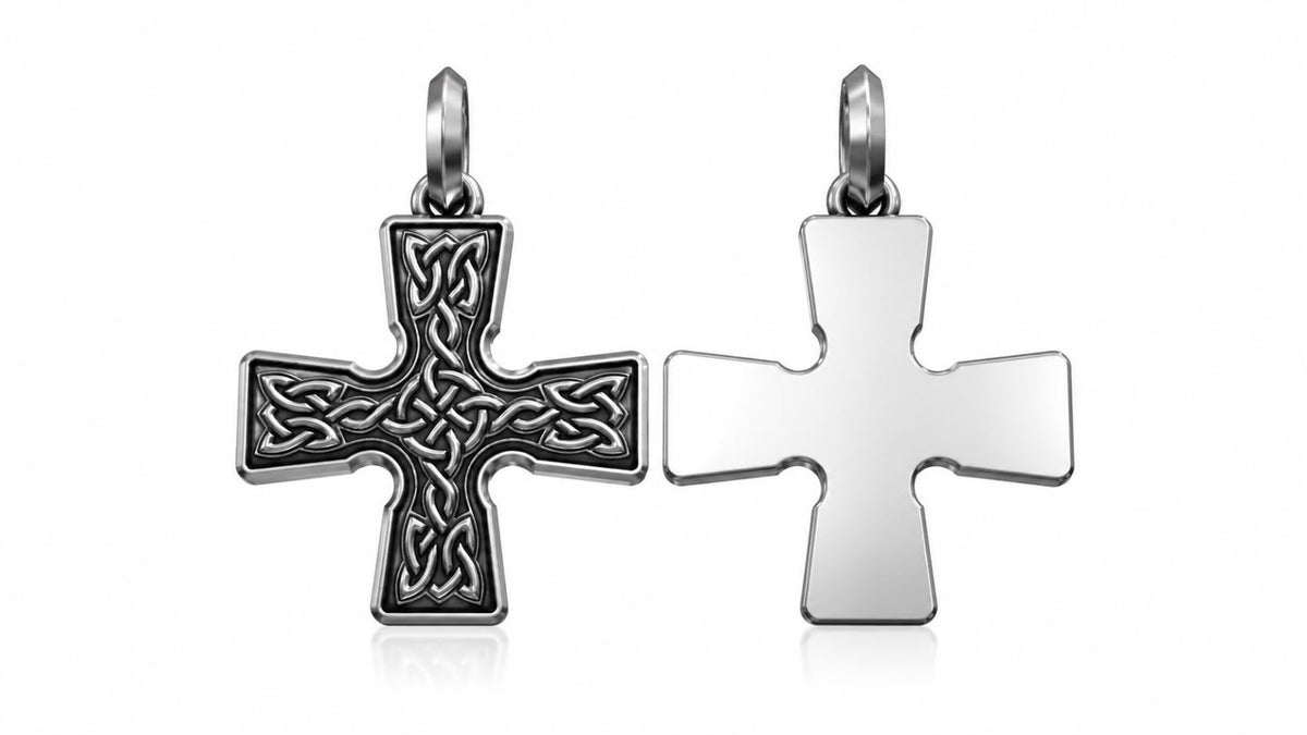 Celtic Knot Cross Pendant – Sterling Silver