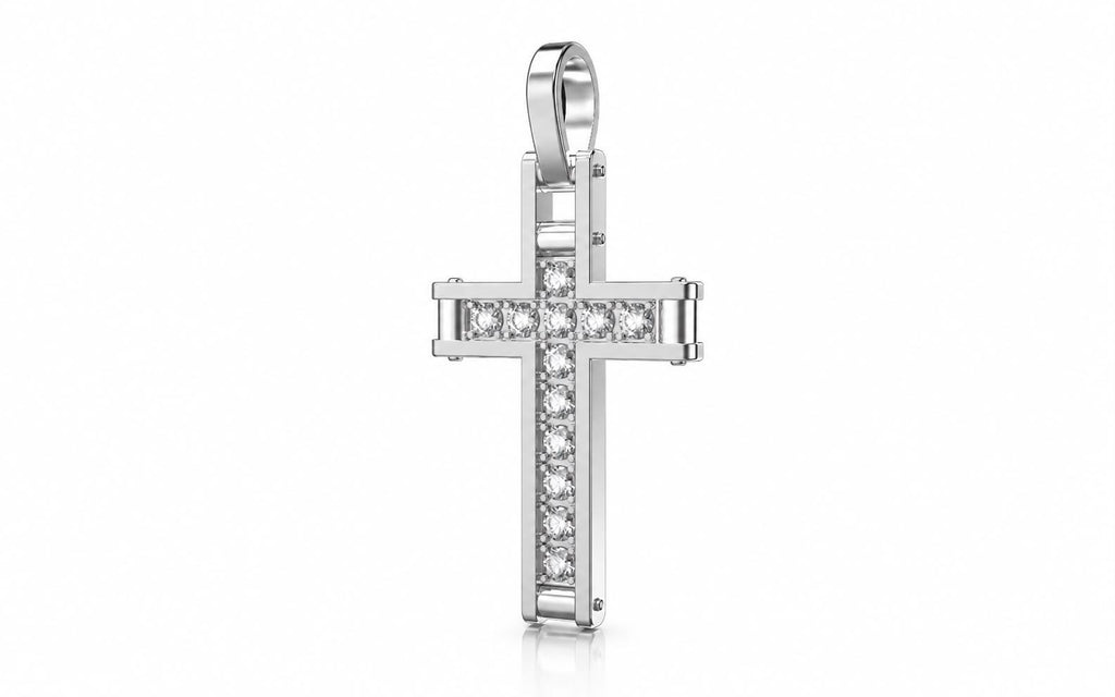 Zirconia Cross Pendant – Sterling Silver