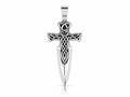 Celtic Knot Dagger Cross Pendant – Sterling Silver