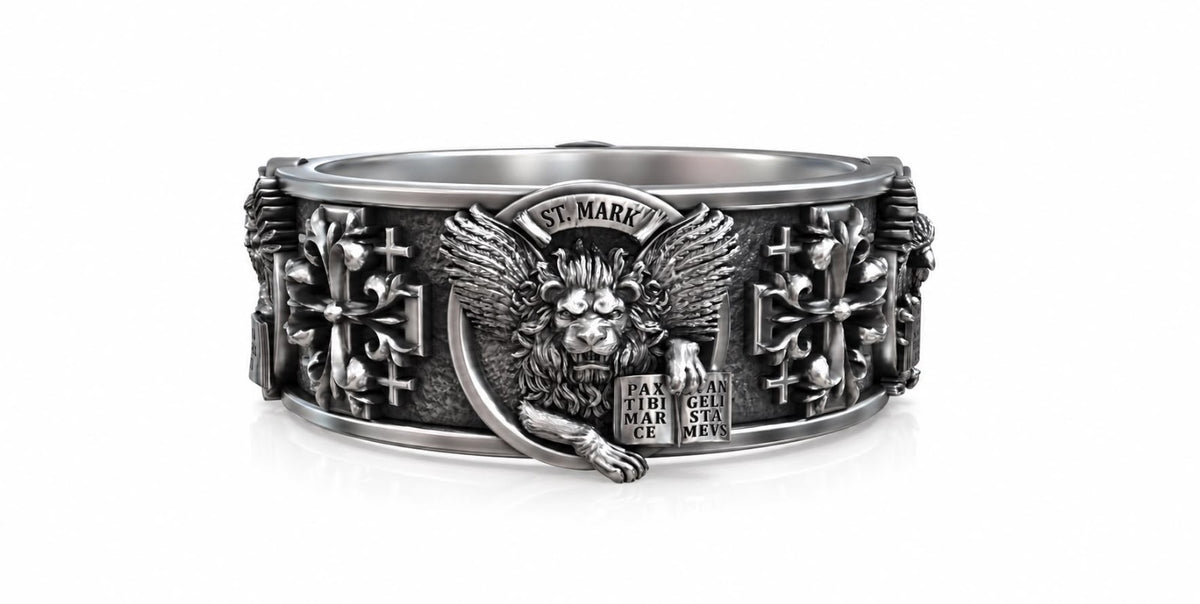 Four Evangelists Signet Ring – Sterling Silver