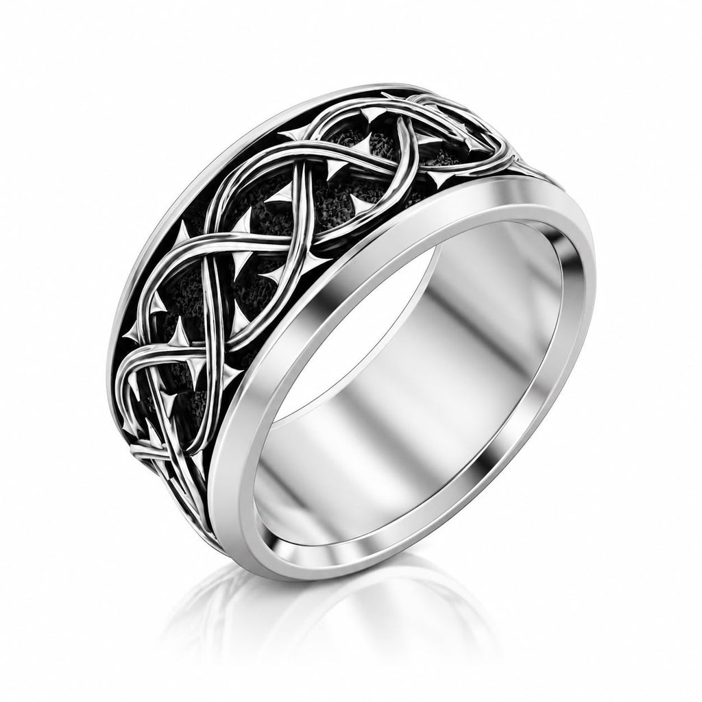 Crown of Thorns Band Ring – Sterling Silver