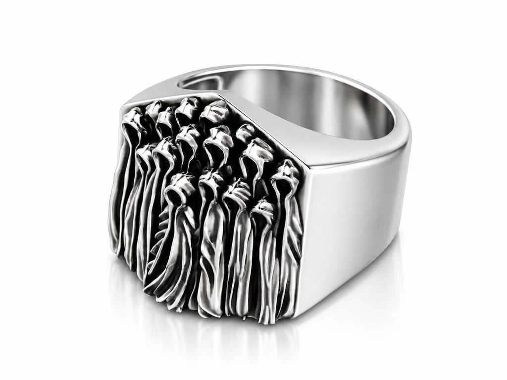 Hooded Phantoms Reaper Signet Ring – Sterling Silver