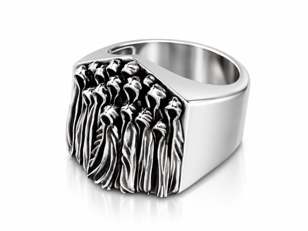 Hooded Phantoms Reaper Signet Ring – Sterling Silver