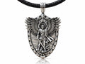 Saint Michael Shield Pendant – Sterling Silver