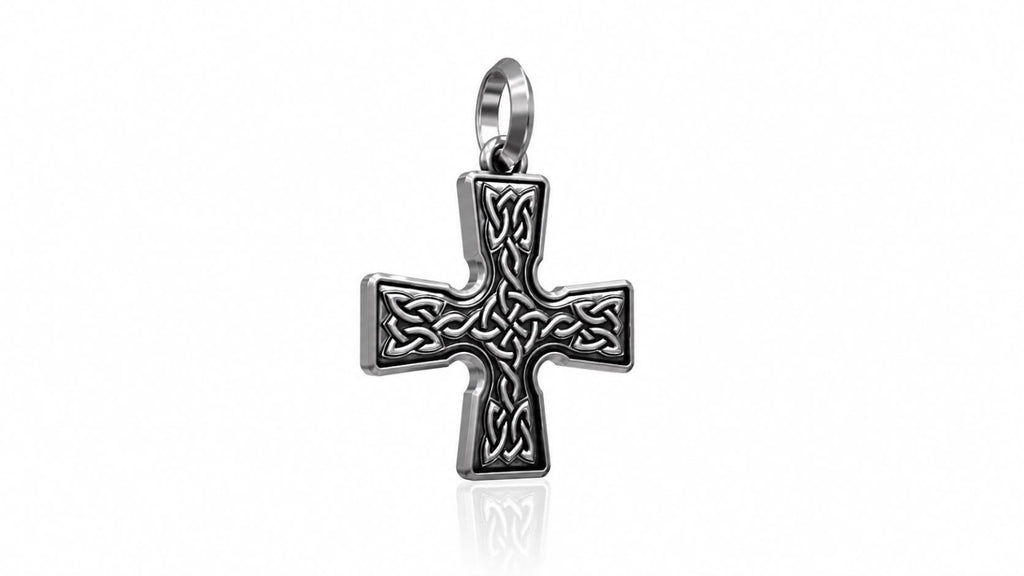 Celtic Knot Cross Pendant – Sterling Silver