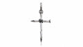 Rope-Wrapped Nail Cross Pendant – Sterling Silver