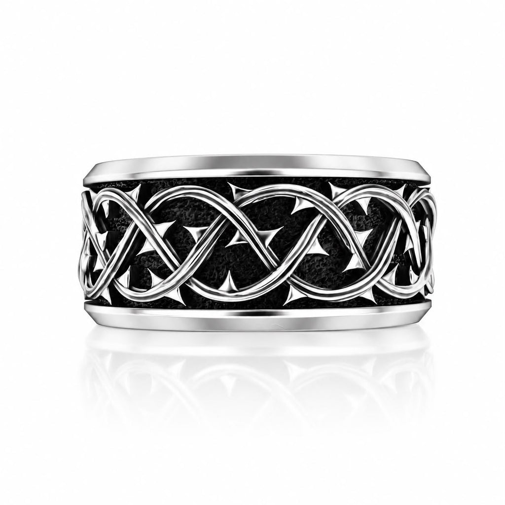 Crown of Thorns Band Ring – Sterling Silver